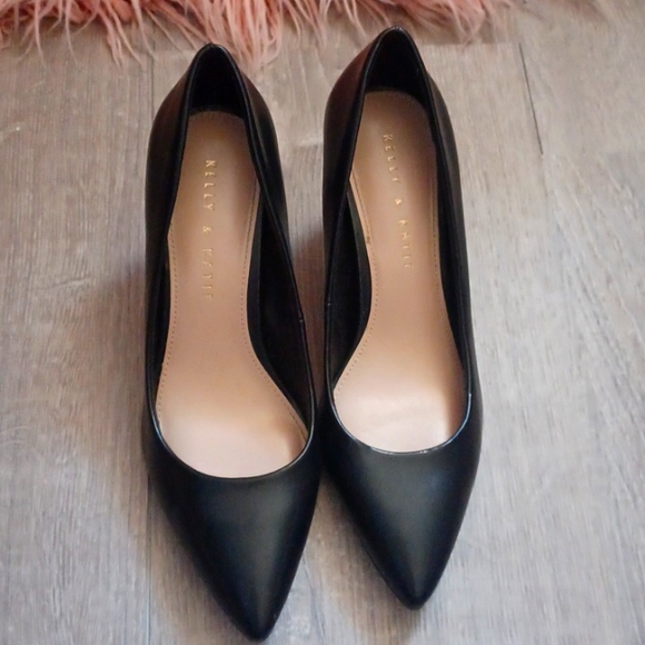❤️Kelly and Katie Black Pointed Heels, Office, Business Casual, Work Shoes - Picture 2 of 7